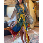 PATCHWORK SILK KIMONO One Size Stunner Eco Fashion