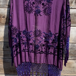 HAND BEADED KIMONO Silk Burnout Velvet One Size