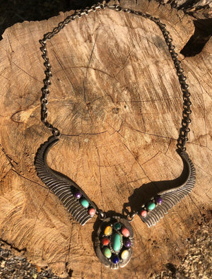 Vintage Handmade Necklace Native American Made