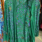 EMBROIDERED SILK KIMONO Hand Dyed