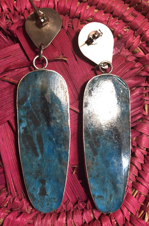 HANDMADE VINTAGE EARRINGS Native American Turquoise