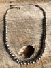 VINTAGE SILVER NECKLACE Native American Beads