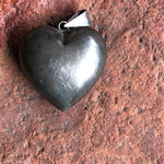 SILVER HEART PENDANT Big Vintage Sterling Silver Heart