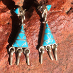 Handmade Turquoise Earrings Native American Made