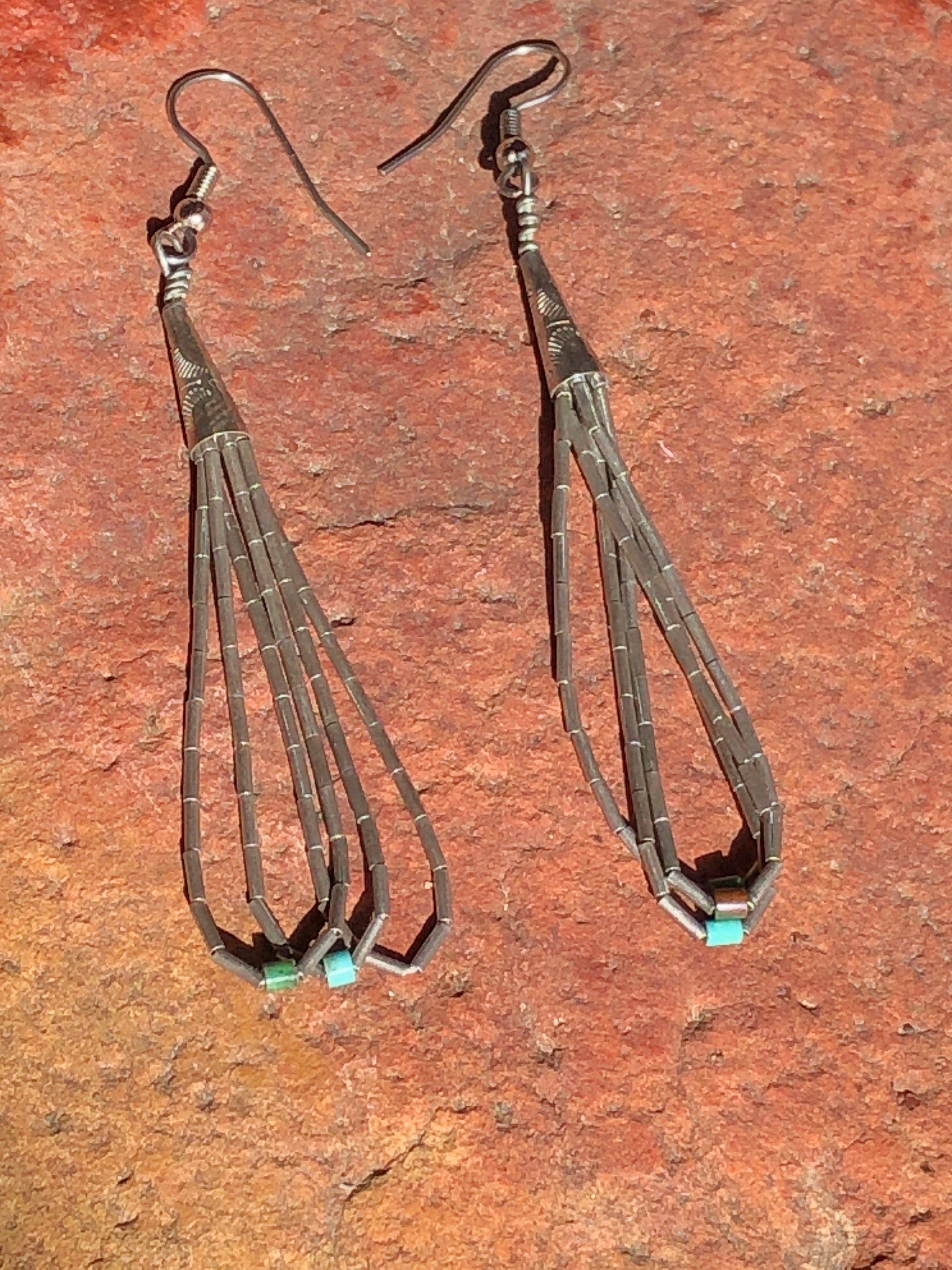 Vintage Zuni Earrings Native American Made