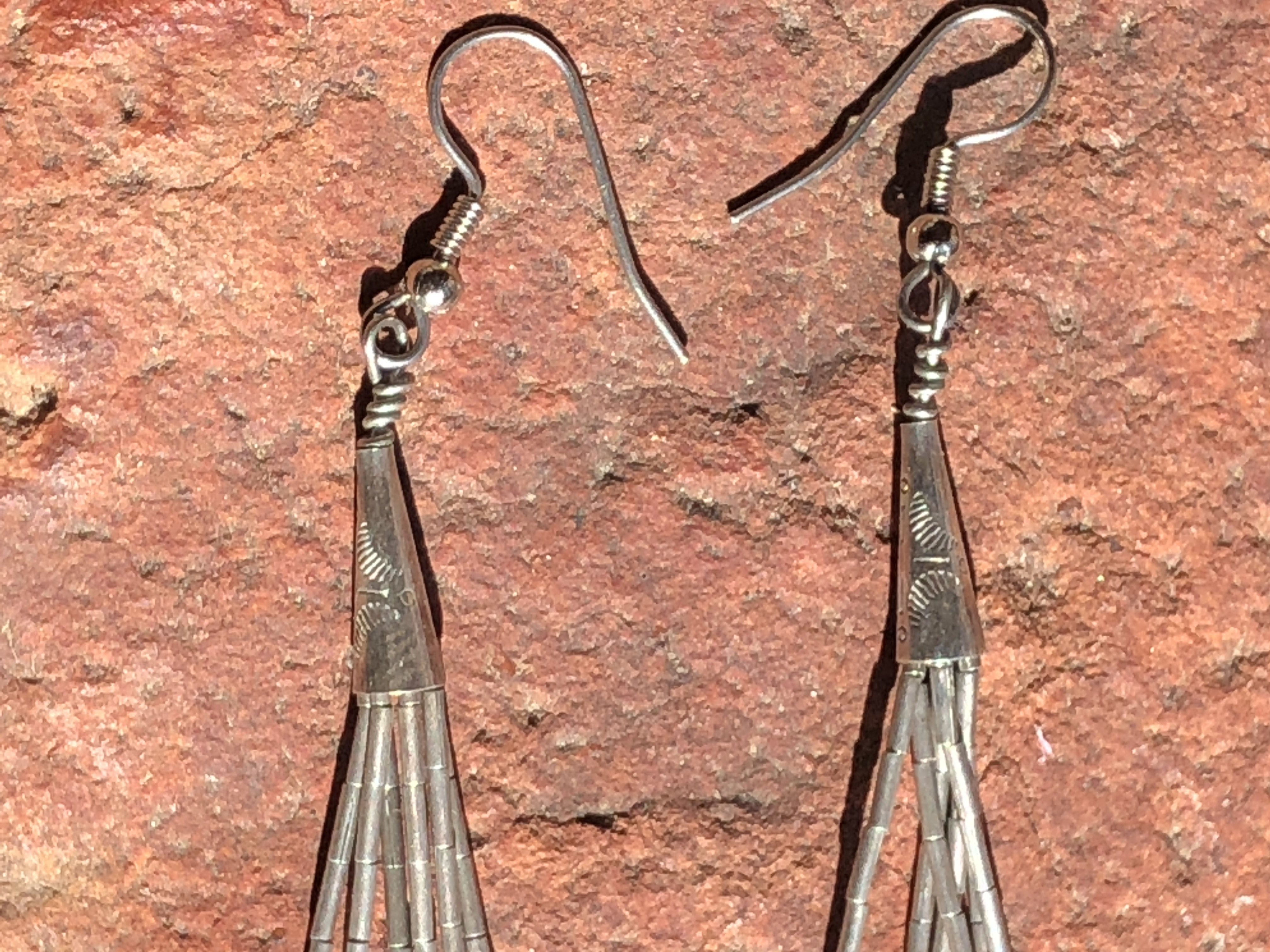 Vintage Zuni Earrings Native American Made