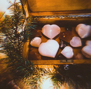 SELENITE CRYSTAL HEARTS  Large Crystal Heart