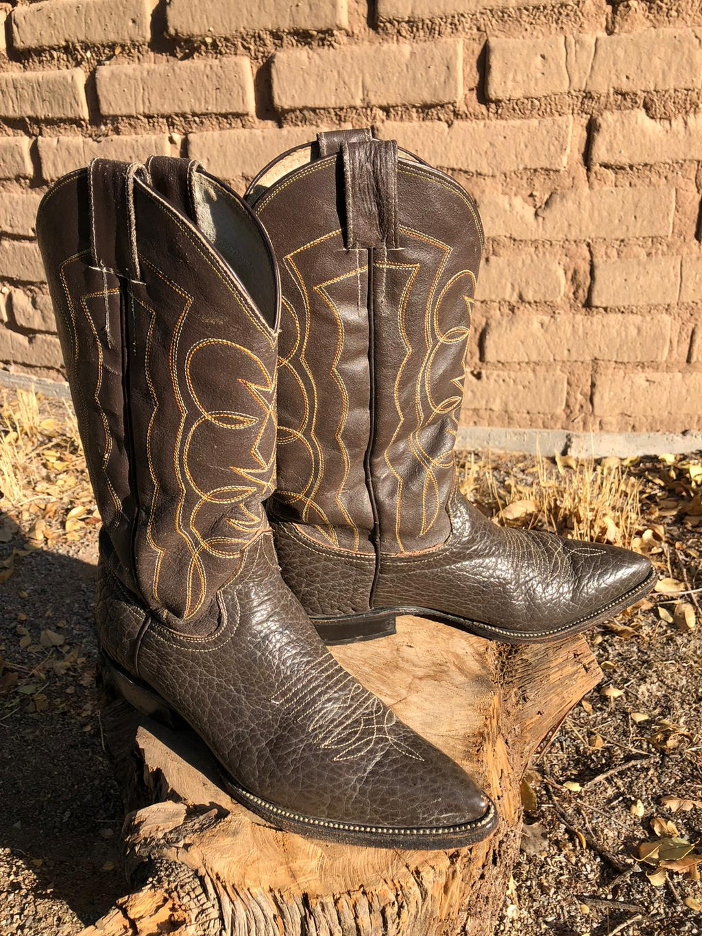 VINTAGE COWGIRL BOOTS Brown Womens Western Leather