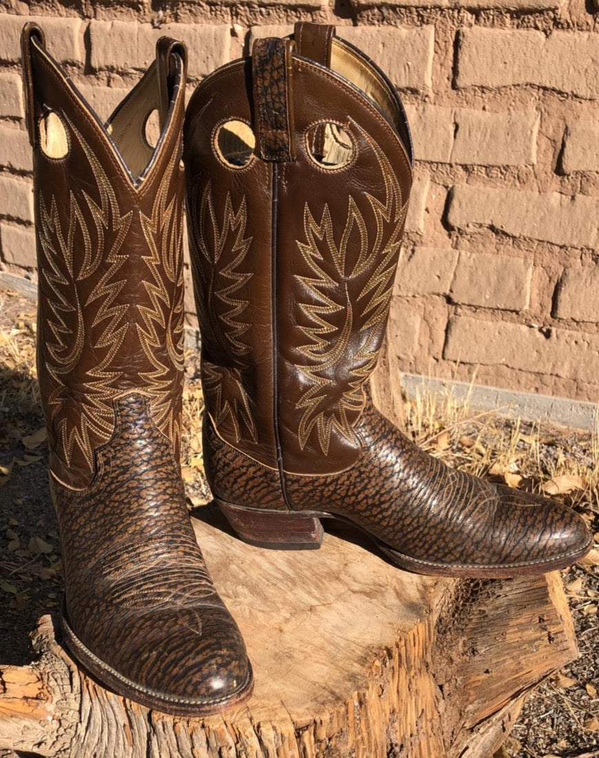 VINTAGE COWGIRL BOOTS Brown 100% Leather