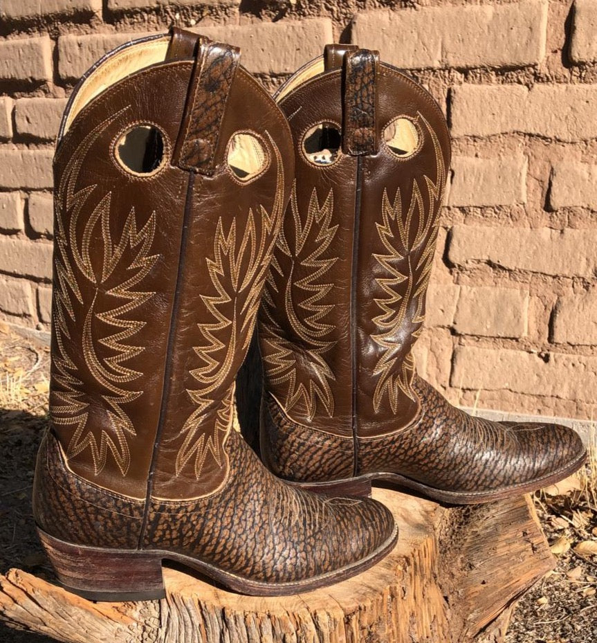 VINTAGE COWGIRL BOOTS Brown 100% Leather