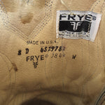 VINTAGE FRYE BOOTS Girls Cowgirl Cream Rare Leather