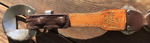 VINTAGE LEATHER BELT Women's Genuine Leather Size 26 Nickel Adornment