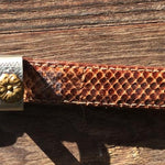 VINTAGE SNAKESKIN BELT Women's Firenze Size 30 Nickel Buckle