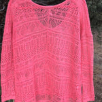 FREE PEOPLE TOP Sweater Sheer Pink