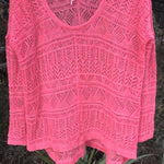 FREE PEOPLE TOP Sweater Sheer Pink