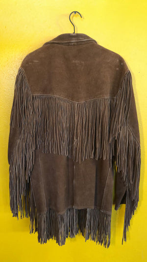 Russel Almost Famous VINTAGE LEATHER FRINGE Jacket Mens Unisex