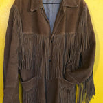 Russel Almost Famous VINTAGE LEATHER FRINGE Jacket Mens Unisex