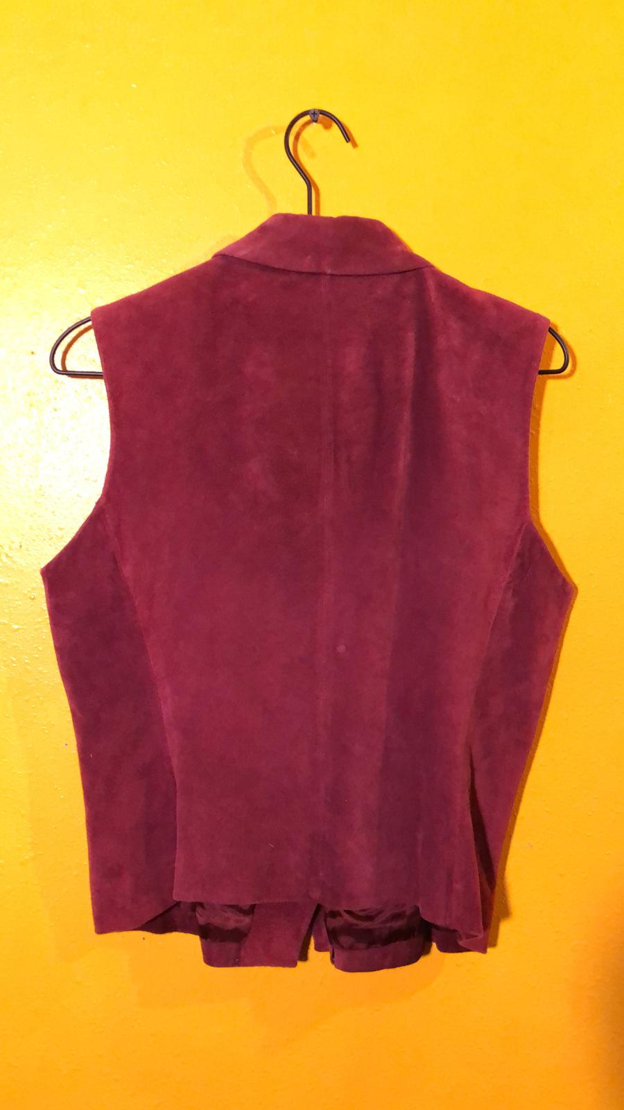 VINTAGE SUEDE LEATHER VEST Soft Suede Liz Claiborne