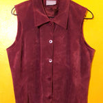 VINTAGE SUEDE LEATHER VEST Soft Suede Liz Claiborne