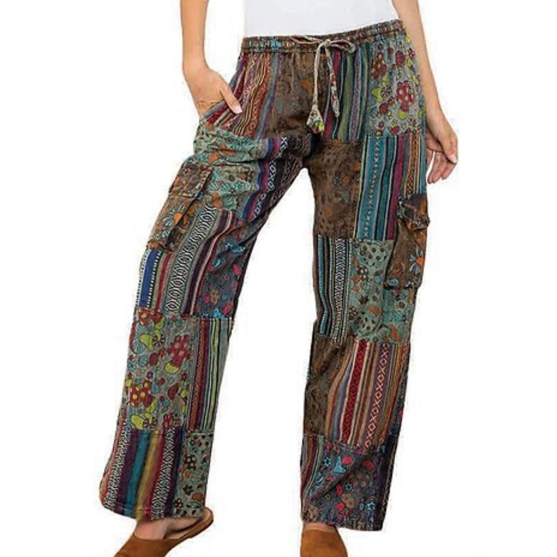 Women039s Boho Harem Pants Baggy  Boho Hippie Pants Casual Loose   Small to Large  eBay