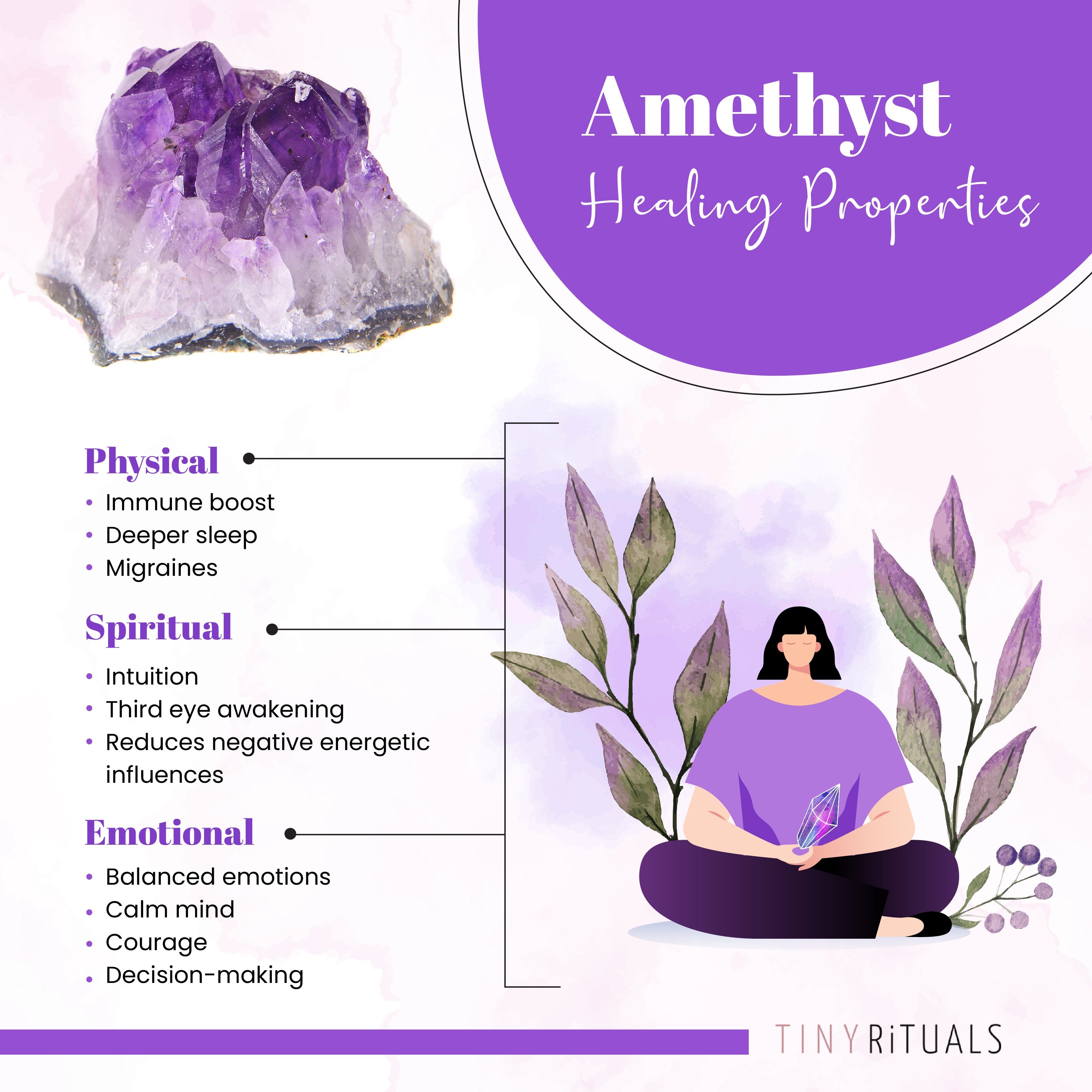 AMETHYST CRYSTAL GEODE Light Lavender Healing Gift