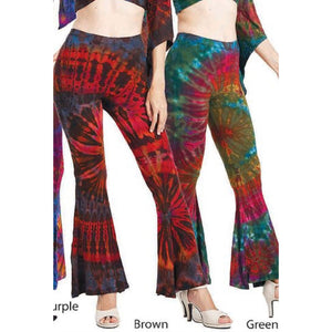 Tie Dye Bellbottoms, Tie Dye Wide Leg Pants, Tie Dye, Festival fits Small to Large One Size Fits All Hippie Boho