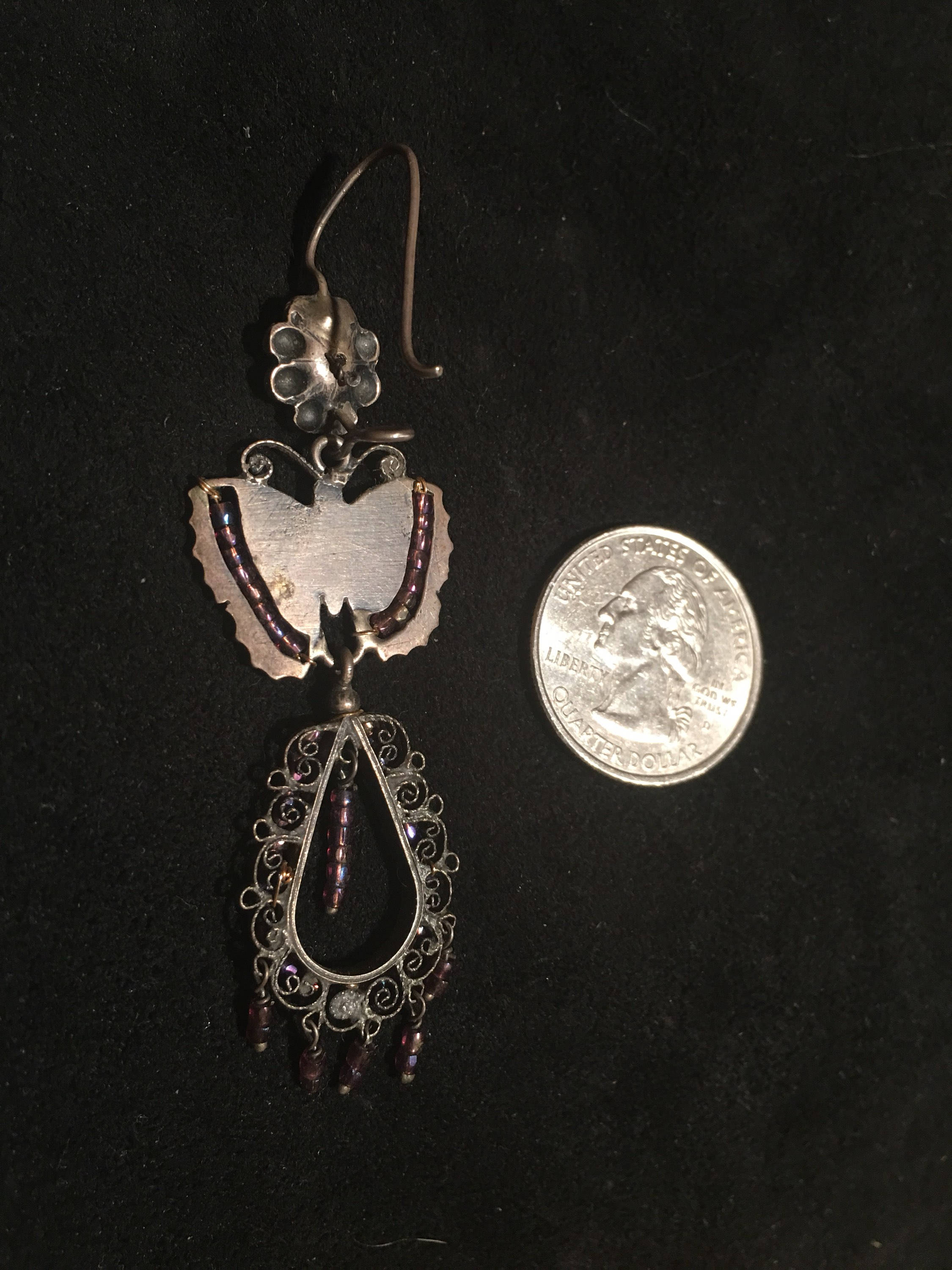 Mexican Silver and Pearl Filigree Earrings - Reveka Rose