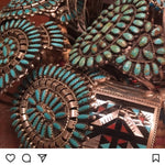 Needlepoint Turquoise Bracelet Cluster Cuff