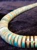 Native American Rare Green Turquoise and Heishei Necklace