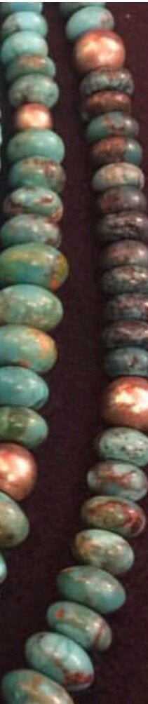 Navajo Turquoise Necklace Beaded Made in New Mexico Silver Beads