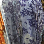 Blue Sky Denim Cobalt Indigo Hippie Boho Chic Featival Burnout Velvet Kimono