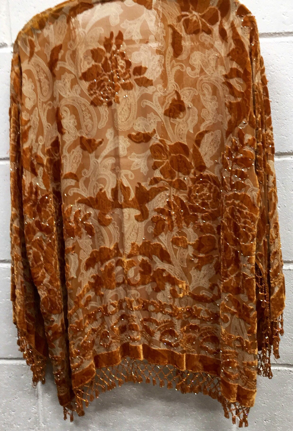 Silk Velvet Kimono Beaded Tassel One Size Fits All