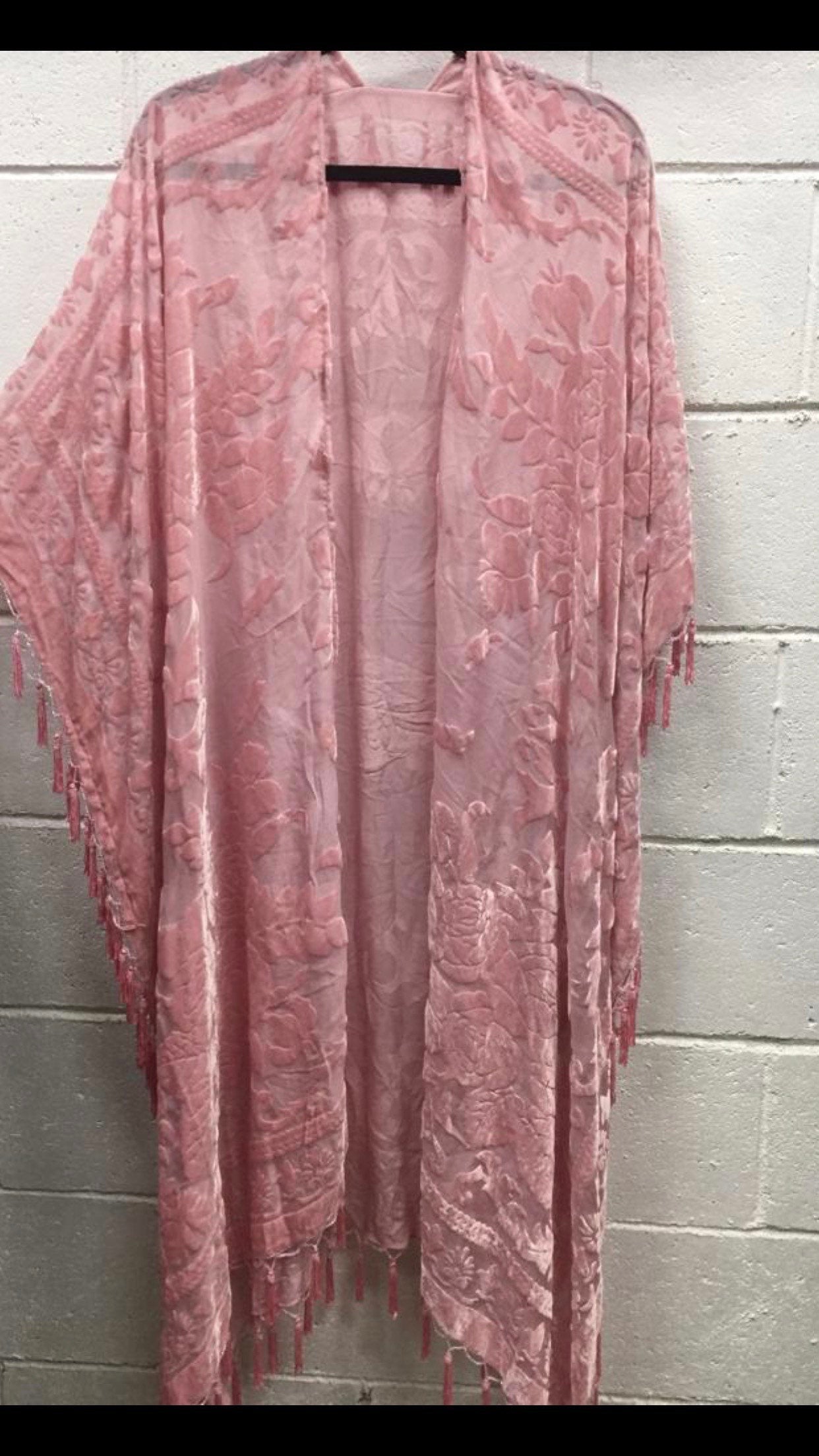 Silk Sheer Kimono One Size Plus Size