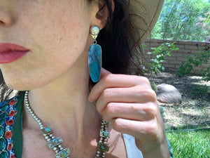 HANDMADE VINTAGE EARRINGS Native American Turquoise