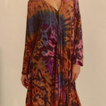 ONE SIZE TIE Dye Hippie Boho Tunic Fun Front Wear As a Dress