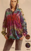 UNISEX TIE-DYE HOODIE Tie Dye Zip Up Cotton with pockets Choose Your Color