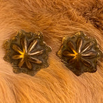NATIVE SILVER EARRINGS Post Navajo Handmade Sterling Silver with Flower Shape