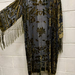 FRINGE BURNOUT KIMONO sIlk Velvet One Size