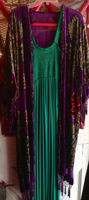 Beaded Silk Kimono One Size Fits All