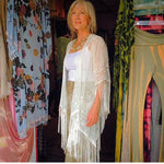 Silk Fringe Kimono One Size Fits All