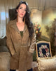 Vintage Suede Leather Rare 70s Trenchcoat size S/M