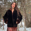 RARE VINTAGE FUR COAT Mouton Mongolian Fur 1960s