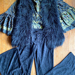 70s Faux Vest Outfit Fab in Black 