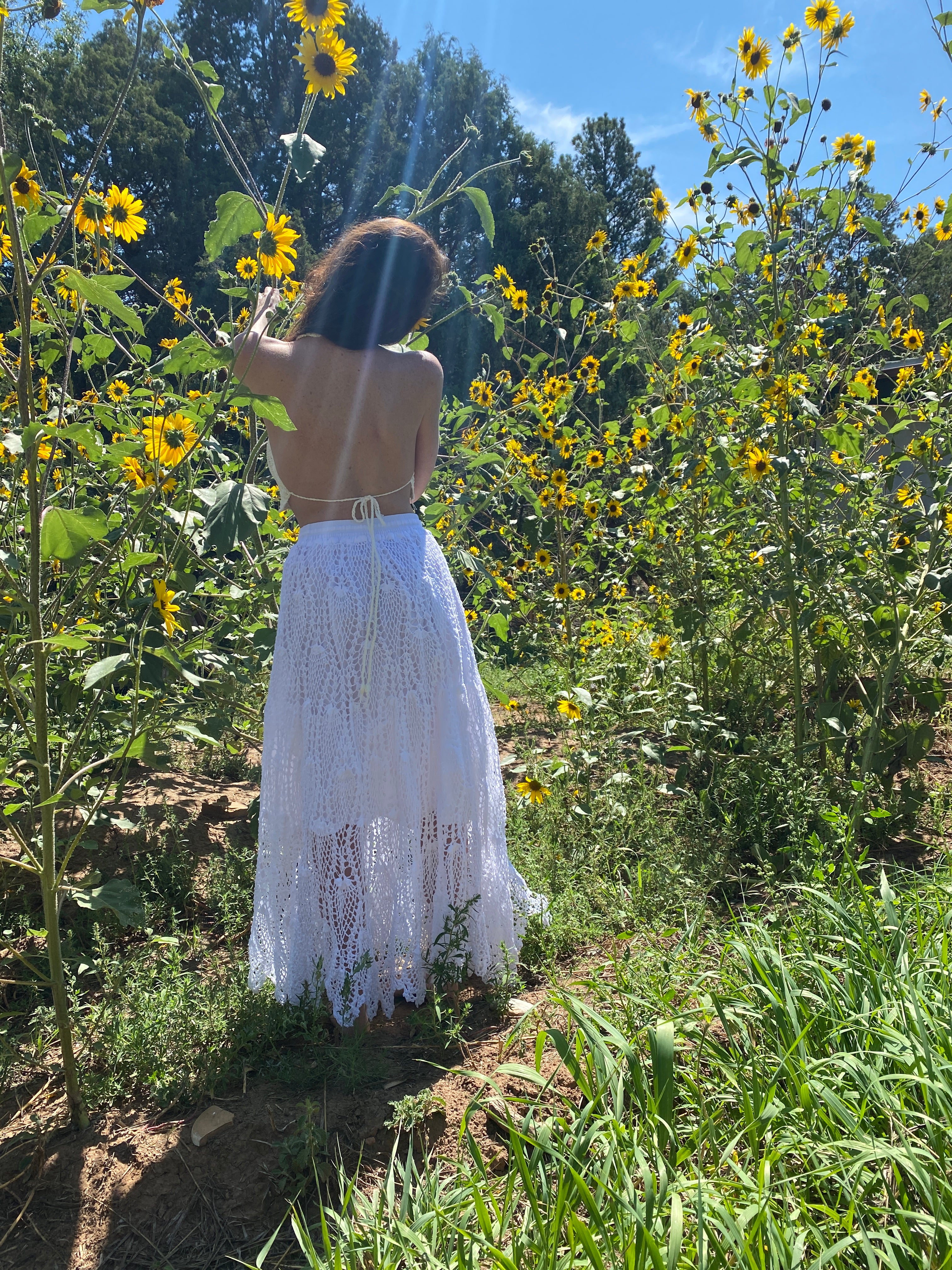 CROCHET SKIRT SET With Halter All Cotton