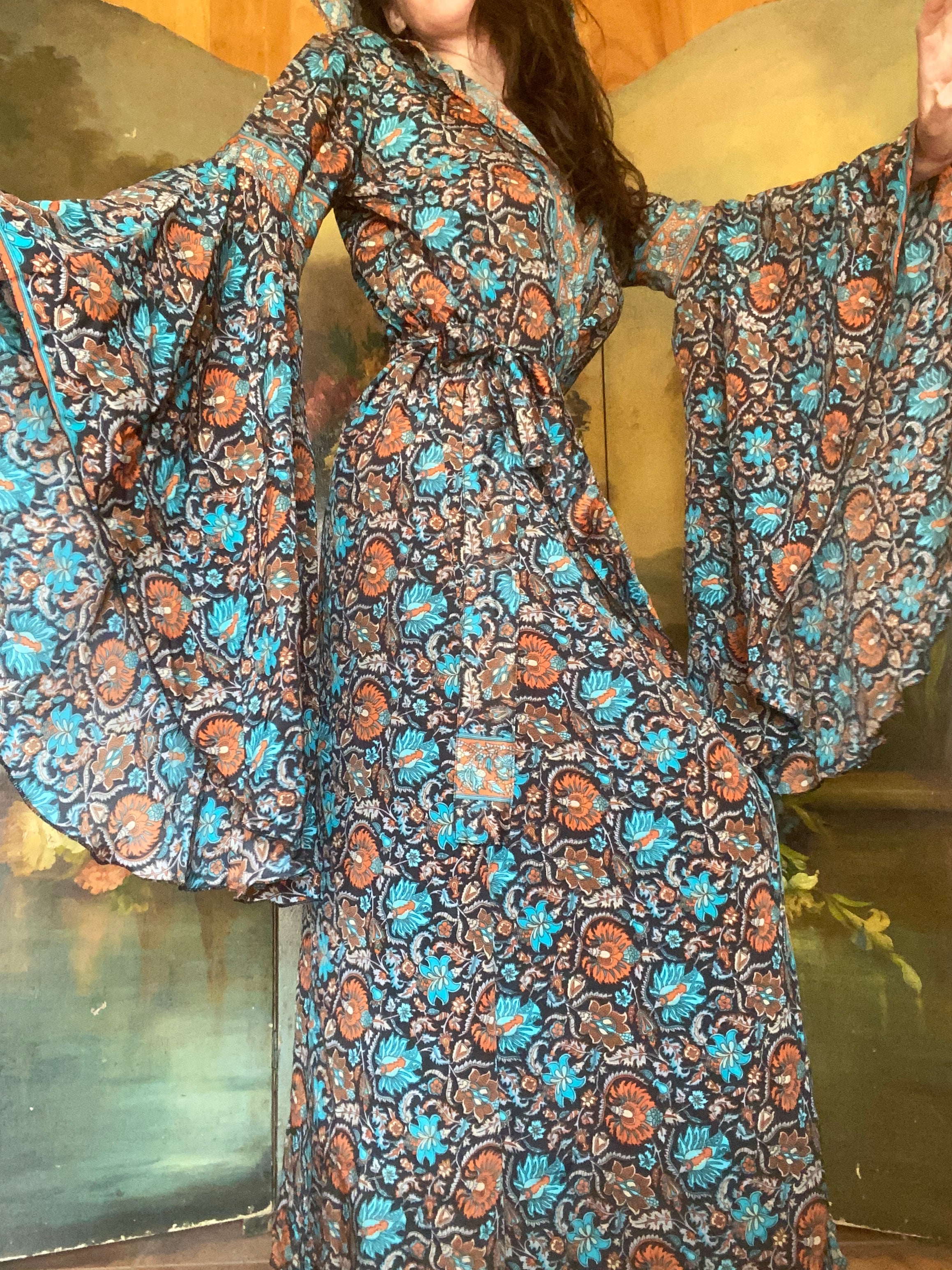 boho robe dress Rainbow Boho Psychedelic Kimono Robe One Size