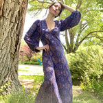 CASS Elliot Dream a Little Dream SILK MAXI DRESS Xs to 5X 3/4 Sleeve