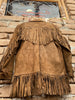 ROCK ON STILLWATER Vintage Genuine Tan Suede Leather Fringe Jacket