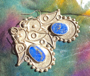 Lapis Lazuli EArrings Chandelier made in TUrkeY