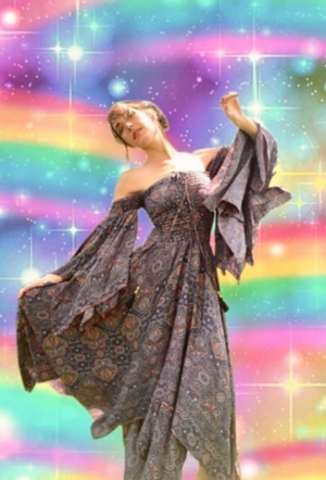 STEVIE DREAMS DRESS | Boho Stevie Nicks-Inspired Maxi | 70% Silk | XS to 5X | Blue, Purple & Red