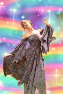 STEVIE DREAMS DRESS 70% Silk Two Layer Stevie Nicks Fleetwood Mac XS to 5X Blue Purple Red